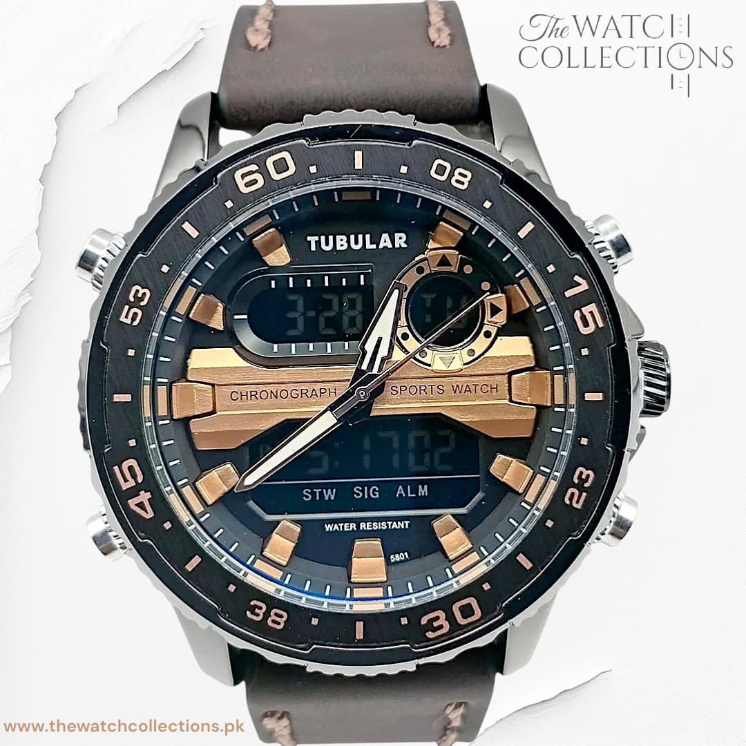 Tubular Premium Dual-Display Sports Watch (DT-5801)