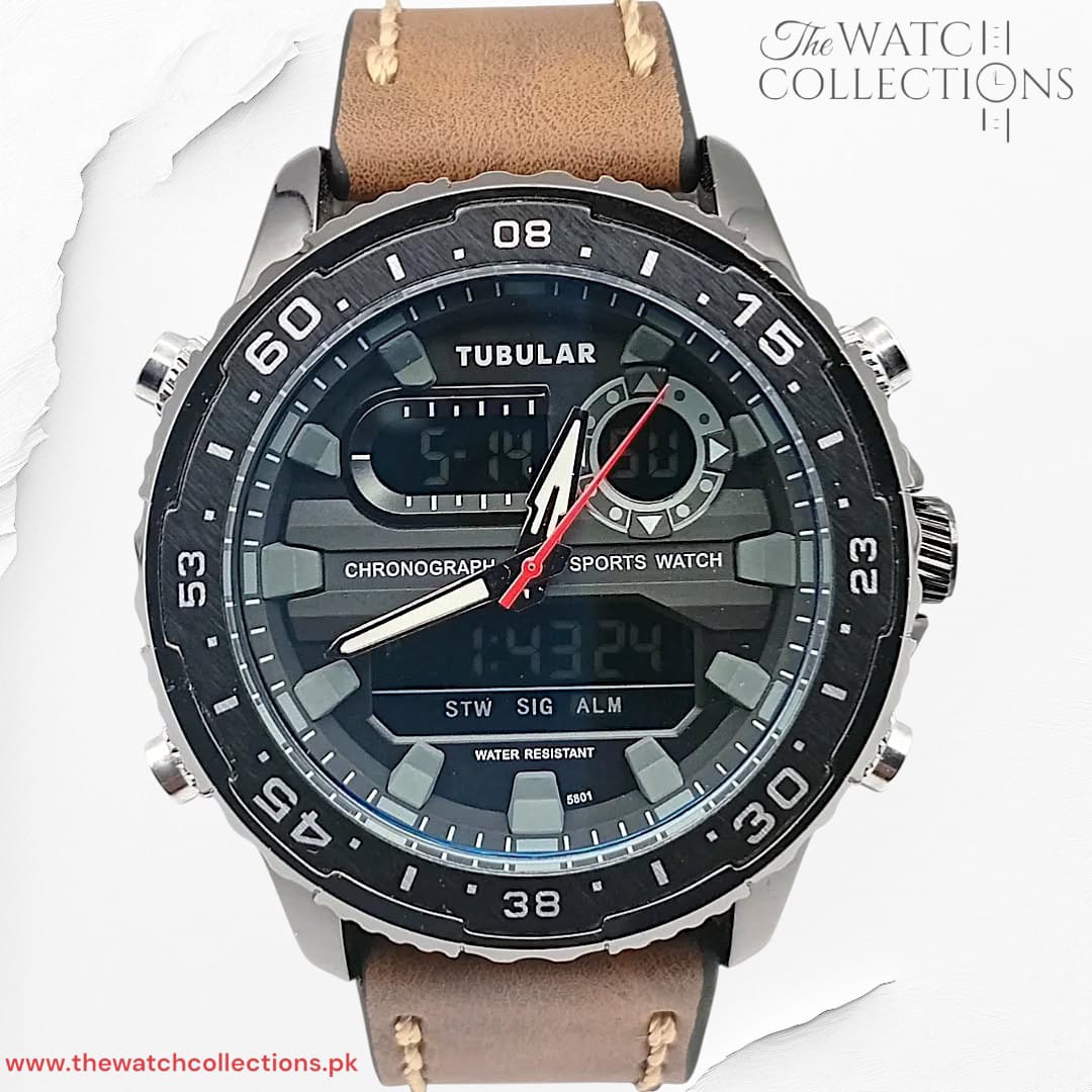 Tubular Premium Dual-Display Sports Watch (DT-5801)