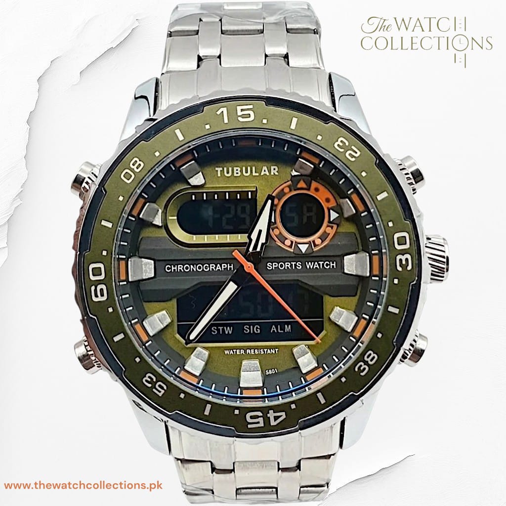 Tubular Premium Dual-Display Sports Watch (DT-5801)