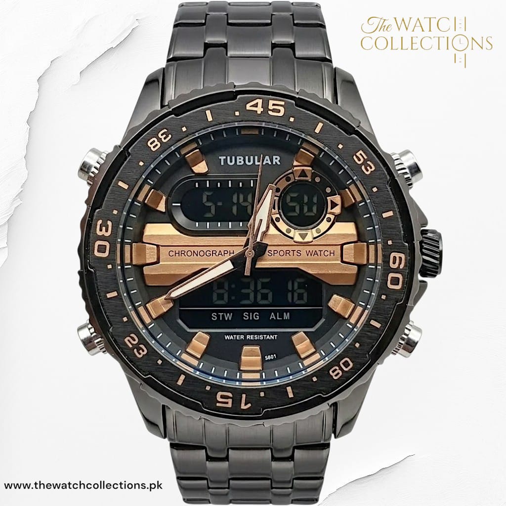 Tubular Premium Dual-Display Sports Watch (DT-5801)