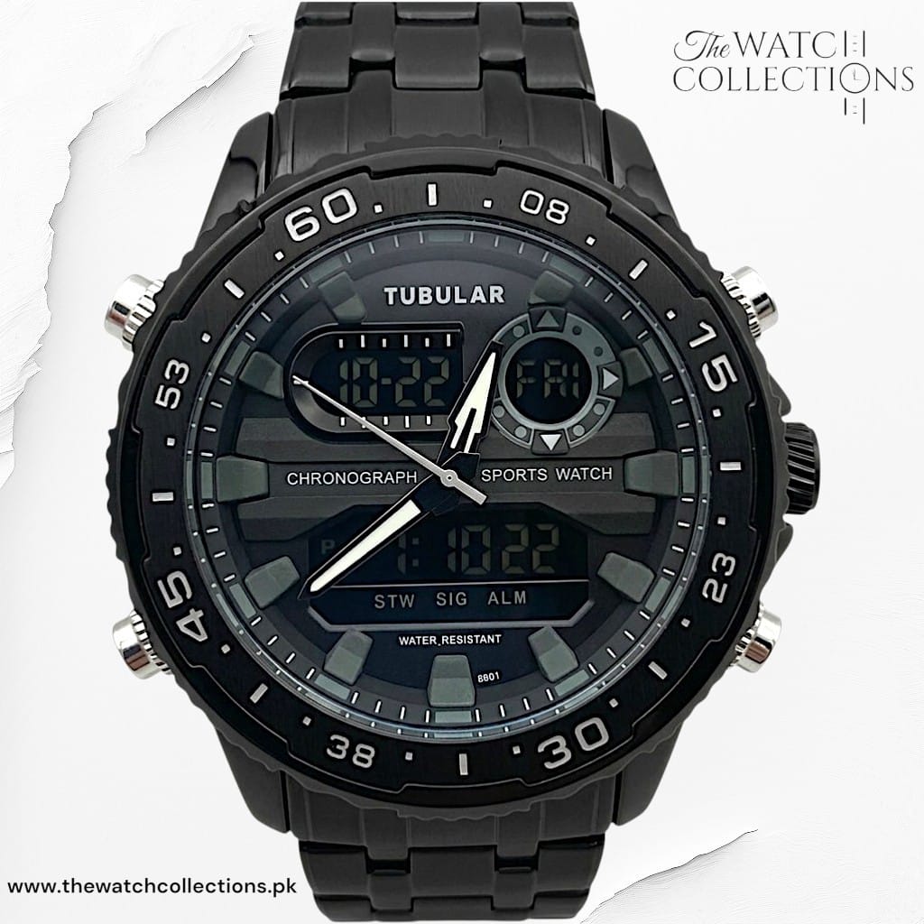 Tubular Premium Dual-Display Sports Watch (DT-5801)