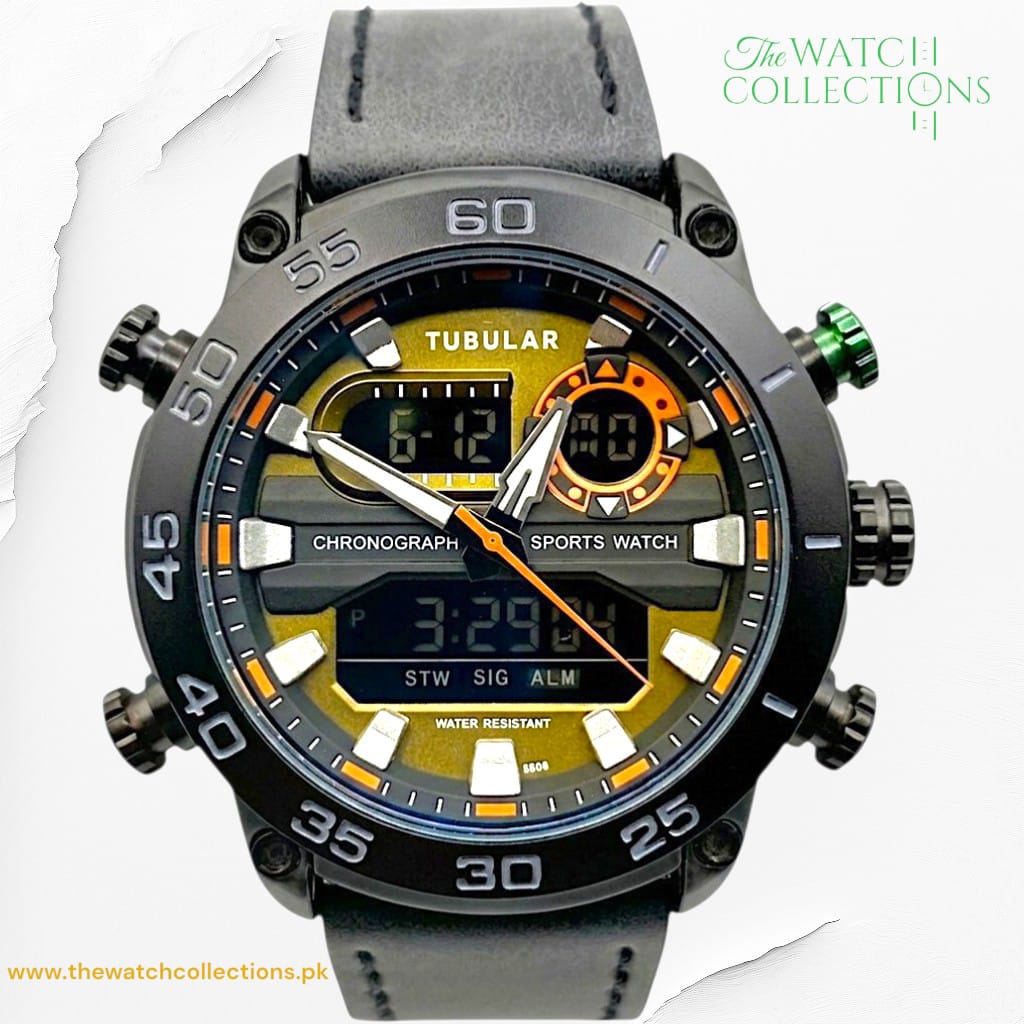 Tubular Premium Dual-Display Sports Watch (DT-5808)