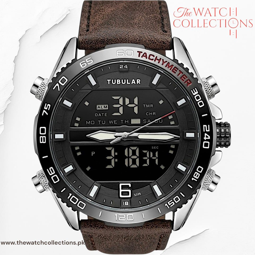 Tubular Premium Dual-Display Sports Watch (DT-5338)